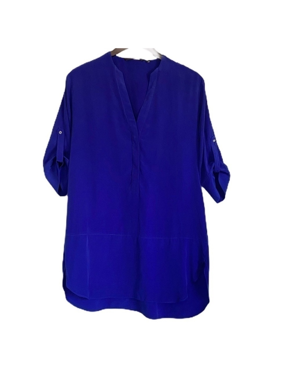 ZOA New York Blue Tunic Shirt Mini Dress Small